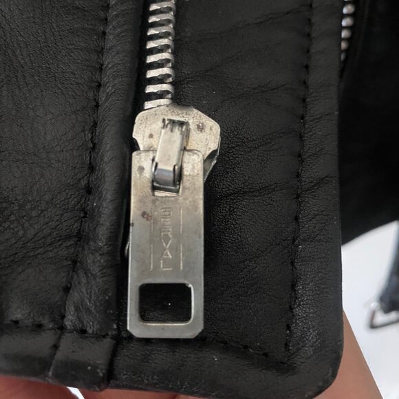 vintage LESCO Black Leather Jacket motorcycle preowned - Picture 4 of 16